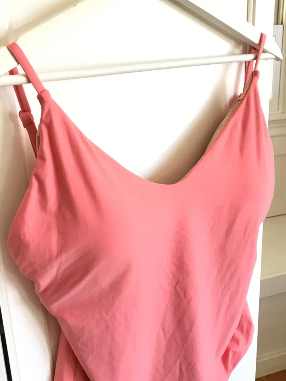 J CREW Swimsuit V-Neck Ruched Back One Piece Coral Pink Plus Size 16 NWT